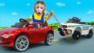 KiKi Monkey ride on Car to do his mission  KUDO ANIMAL KIKI