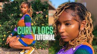 How I Get Curly Locs Quick & Easy Tutorial & Moisturizing Bleached Locs iamLindaElaine