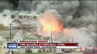 Steel Works Industrial Plant fire