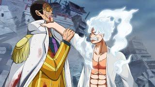 Luffy Gear 5 vs Kizaru Golden monkey Kizaru kneel before Luffys new Haki  One Piece Film Red