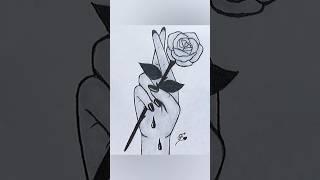 Pencil drawing #shorts #drawing #sketch #rosedrawing