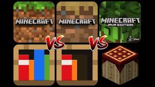 Minecraft VS Minecraft Trial VS Minecraft Java VS Minecraft Education VS Education Preview VS Pojav