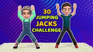 30 JUMPING JACKS CHALLENGE – CARDIO WORKOUT FOR KIDS