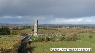 DJI - Round tower @ Meelick  Swinford  County Mayo