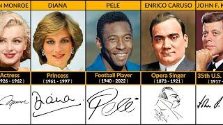 Signature of Famous People Who Died