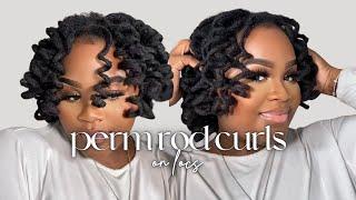 LOC TUTORIAL Perm Rod Curls On Locs Using Only Water No Retwist  IamJackieCymone