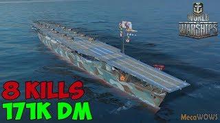 World of WarShips  Hōshō  8 KILLS  171K Damage -  Replay Gameplay 4K 60 fps