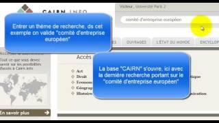 Rechercher des articles scientifiques ENT CAIRN