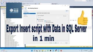 Generate SQL Insert Script with data in Microsoft SQL Server Management Studio