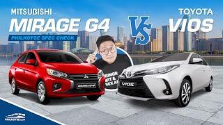 Mitsubishi Mirage G4 vs Toyota Vios Comparison  Philkotse Spec Check