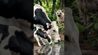 hyena attack on cow animals stories #cow #hyena #calf #weakanimals #helptheanimals #animalsstories