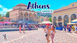 Athens Greece   Walking in the Footsteps of the Gods  4K Walking Tour