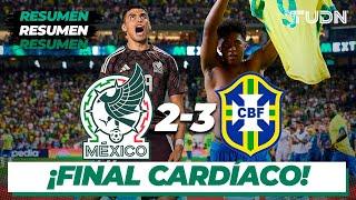 Resumen y goles  México 2-3 Brasil  Amistoso Internacional  TUDN