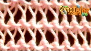 Cómo Tejer Malla Reversible Sólo 2 Carreras Free Knitting Patterns 2 agujas tricot palillos 1208