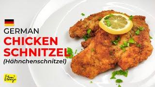 EASY & QUICK German Chicken Schnitzel Recipe  Homemade Chicken Schnitzel  Yum Lounge English