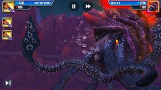 GIANT ORTHOCONE VS KRAKEN 18 GOD  JURASSIC WORLD THE GAME