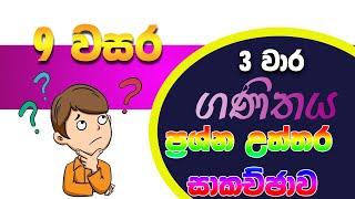 grade 9 maths paper 3st term test   9 ශ්‍රේණිය ගණිතය 3 න් වන වාර විභාගය