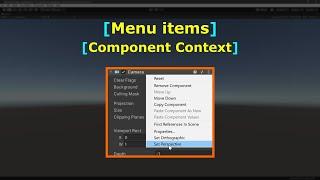 Menu Items - Component Context  Editor Scripting  C#  Unity Game Engine