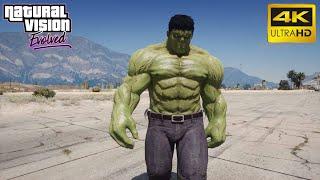 GTA 5 - The Hulk Ultra Realistic Graphic Gameplay Natural Vision Evolved 4K