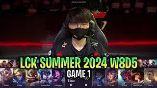 T1 vs BRO FULL GAME 1 LCK SUMMER 2024 W8D5 - SKT T1 vs OKSAVINGSBANK BRION LCK SUMMER 2024 W8D5