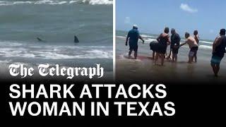 Shark attacks woman on Texas beach