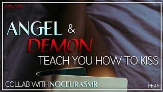 Angel & Demon Teach You To Kiss Collab w @NoceurASMR Lesbian ASMR Audio RP FF4F