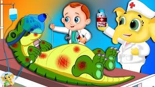 Boo Boo Song Baby Doctor  T-Rex Dinosaur Sick Song + More Nursery Rhymes & Kids Songs  Baby Toonz