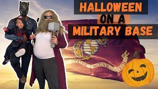 Halloween on a Military Base..Son goes Trick or Treating for the first time Interracial Family Vlog