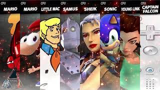 New Mods Flain vs Phinneas vs Fred vs Iron Giant vs Impa vs Hyrule Sonic vs Lara Croft vs Wiimote