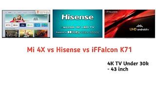 43inch 4K TV Under 30k - Mi 4X vs Hisense vs iFFalcon K71 Tamil