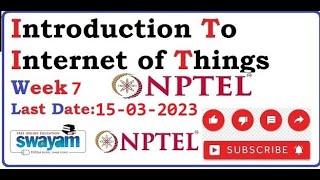 Introduction to Internet of Things WEEK-7 Quiz assignment Answers 2023NPTELIoT