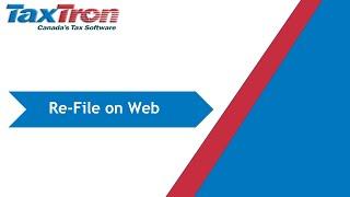 How to Re-File Tax Return on Web ?