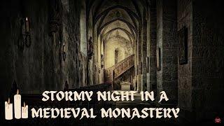 Stormy Night In A Medieval Monastery - ASMR Ambience