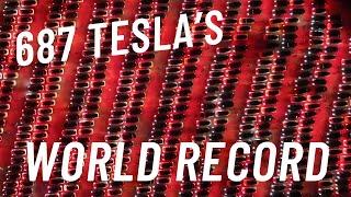 World Record Tesla Light Show In Finland - Incredible 687 Cars Official Video