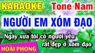 Karaoke Người Em Xóm Đạo Beat Hay Nhạc Sống Tone Nam D#m  Hoài Phong Organ