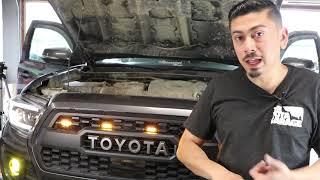 HOW TO WIRE + INSTALL RAPTOR LIGHTS ON A  2016+ toyota tacoma TRD PRO GRILLE  MUST HAVE MOD