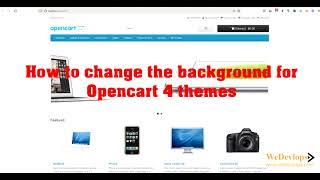 Opencart 4 changing the background color of the themes or template