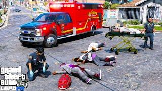 GTA 5 Paramedic Mod Ambulance Responding To Huge Gang Shootout With Police