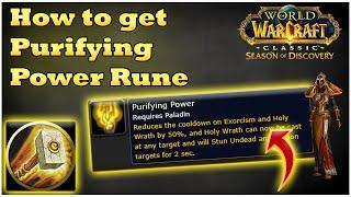 How to get Purifying Power for Paladin in WoW SoD