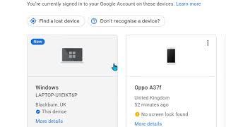 remove device from google account