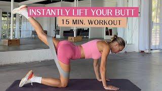 15 Minute BOOTY LIFT Leg Workout with Mini Band  Get A Round Butt - Fit by Angela