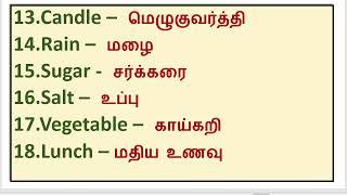 English  words with tamil meaning   Spoken English in tamil