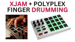 XJAM + POLYPLEX Finger Drumming  NO TAKING Portable MIDI Drum Pad iPad iPhone Mac PC 2024 Model