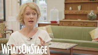 Claire Skinner Toby Stephens and Patricia Hodge in rehearsals for A Day in the Death of Joe Egg