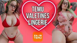 Valentines Lingerie Try On  @temu Haul