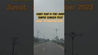 Siang Ini Kabut Asap di Tebo Jambi Terlihat Semakin Pekat #tebo #jambihariini #kabutasaptebo