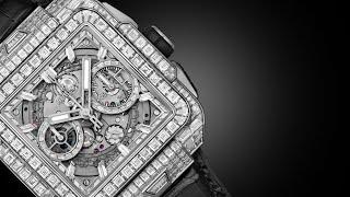 HUBLOT - SQUARE BANG UNICO HIGH JEWELLERY WHITE GOLD 42MM