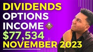 How MUCH? November 2023 Dividends & Options Income update