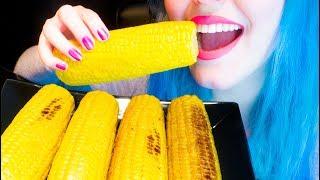 ASMR Buttery Roasted Corn on the Cob  Sweet Corn  Relaxing Eating Sounds No TalkingV 