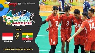  Man’s volleyball  INDONESIA VS MYANMAR  21’’ST ASEAN UNIVERSITY GAMES 2024